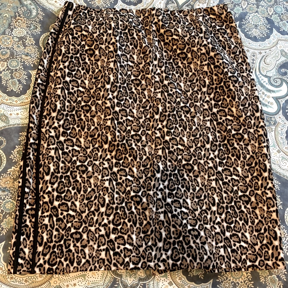 WHBM Leopard Pencil Skirt